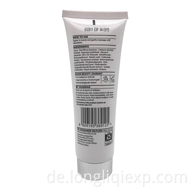 Hochwertige Magnolie 100ml Private Label Handcreme Bleaching